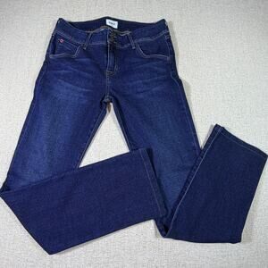 Hudson Women 29 Beth Baby Boot Blue Denim Stretch Mid Rise Jeans Classic Fit